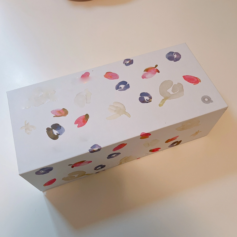 Flower Tea Set Watercolor Box Custom Hand-painted Logo Paper Cardboard Tea Packaging Box Afternoon Tea Saffron Gift Box