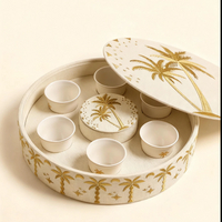 Golden Embroidery Chocolate Palm Trees Box Supplier for Wholesale