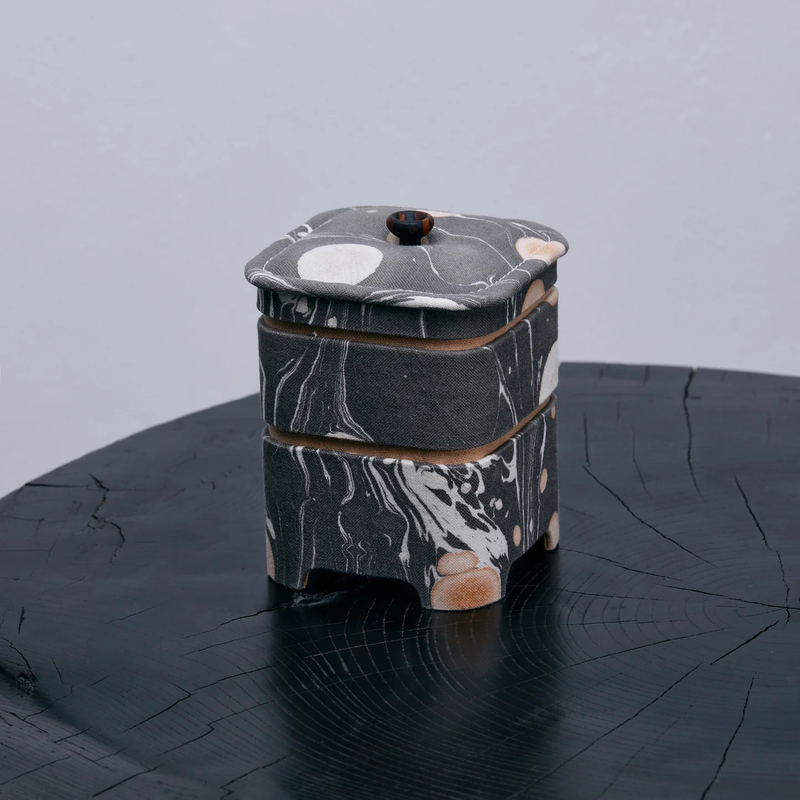 Small Square Marble Effect Jewelry Packaging Box Fabric Ring Case Box Jewelry Storage Box Set for Ring Earring Bracelet