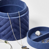 One Top Customization Velvet Round Jewelry Packaging Box Custom PU Leather Ring Earring Necklace Jewelry Storage Case