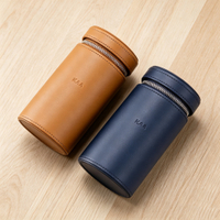 Cylinder Leather Perfume Box