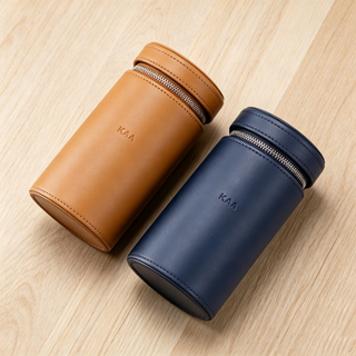 Cylinder Leather Perfume Box