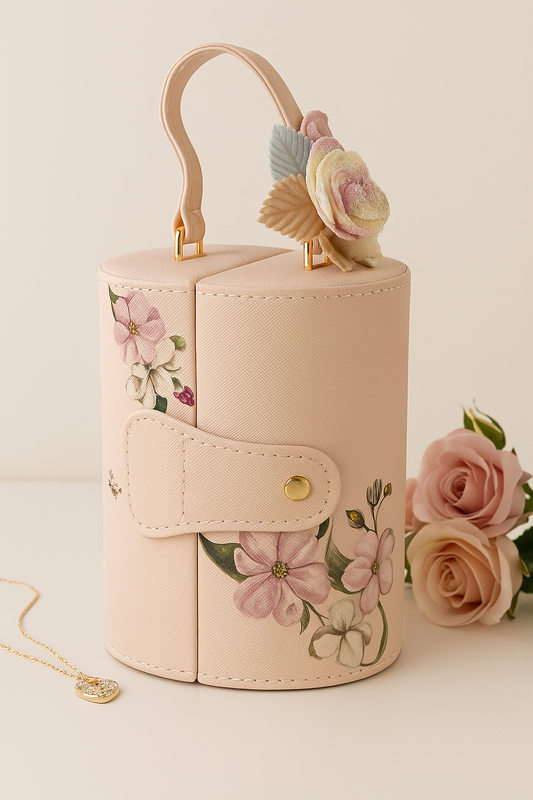 Custom Eco Friendly Leather Jewelry Box Jewelry Ring Box Packaging Luxury Double Opening Rotating Jewelry Surprise Storage Box