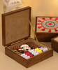 Tassel Embroidery Wood Chocolate Box