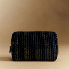 Black zipper Sequin Embroidered Bag