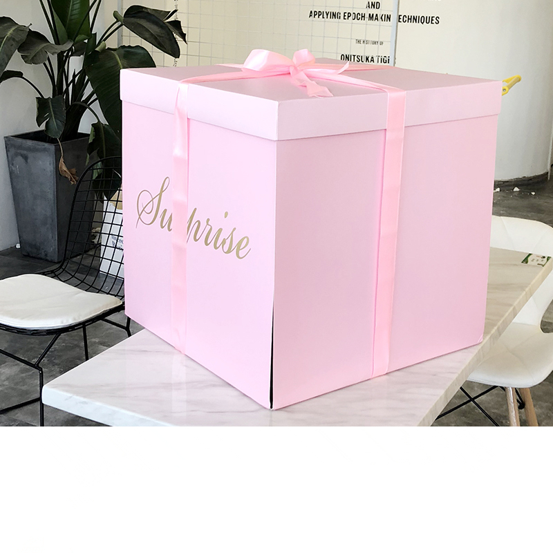 Custom Newest Surprising Flower Gifts Box With Assorted Balloons For Valentine's Day, Explosion Surprise Toy Box