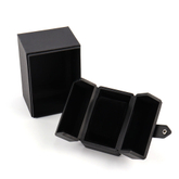 Custom Logo Black Pu Leather Travel Watch Case Storage Box Luxury Leather Display Watch Roll Packaging Box with Pillow Insert