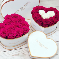 Luxury Mothers Day Gift Roses Soap Packaging Boxes Mom Heart Shape Flower Box Custom Bouquet Heart Box for Flowers