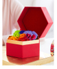 New Arrival Valentine's Day Paper Cardboard Hexagon Preserved Rose Flower Chocolate Gift Packaging Display Box Wholesale