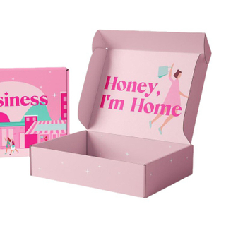 Custom Design Printed Logo Foldable Corrugated White Small Carton Clothes Packaging Gift Mailer Shipping Box