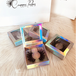 Customized Private Label Unique Bling Eyelashes Custom Logo Print Packaging with Tweezer And Glue False Eyelashes Packaging Box