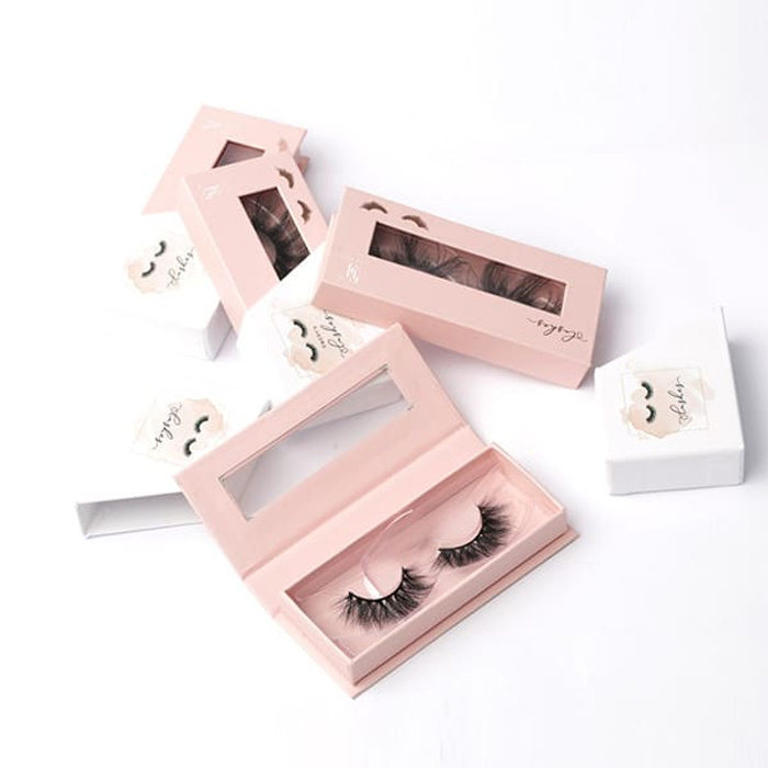 Custom Empty Eyelash Extension Boxes Makeup Brushes Product Organizer Storage Packaging Eyelash Box