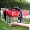 New Transparent Square Acrylic Valentine's Day Wedding Rose Eternal Flower Storage Box Factory Direct Sales