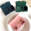 Custom Logo Travel Petite Multi-Function Jewelry Case Travel Minimal Jewelry Organizer Case Compact Velvet Travel Jewelry Box
