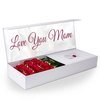 Custom logo magnetic flip flower gift packaging mom flower gift box luxury mom rose flower box with cards luxury mom box