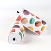 Custom Recycled Kraft Paper Macaron Chocolate Gift Packaging Box Handmade Macaron Box for Valentine with Pet inside Wholesale