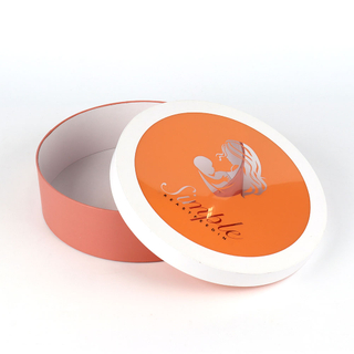 Luxury Round Paper Cardboard Wig Storage Boxes Custom Logo Hair Extension Box Packaging Box Matt Lamination with Clear Window