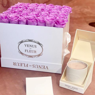 Custom Paper Flower Gift Box Square with Lid Preserved Soap Rose Boxes Flower Packaging for Valentine's Day Mother's Day