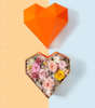 New Fancy Diamond Heart Shaped Paper Rose Flowers Handheld Gift Box Floral Arrangement Gift Packaging Box
