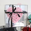 Valentine's Day Clear Acrylic Mirror Angel Heart Diy Handmade Eternal Flower Gift Packaging Box for Girlfriend's Birthday