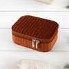 Small Necklace Ring Jewelry Storage Organizer Mini Jewelry Case Velvet Double Layer Travel Jewelry Organizer Box for Women Gift