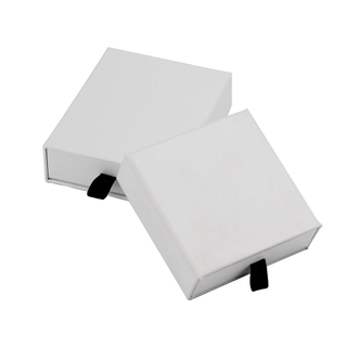 Custom Small Cute Paper Cardboard Drawer Style Ring Necklace Bracelet Jewelry Packaging Box with Velvet Foam