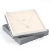 High Quality Simple Design Square Paper Cardboard Necklace Earring Bracelet Jewelry Gift Packaging Box with Velvet Lining
