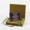New Arrival Acrylic Wedding Invitation Card Velvet Foldable Rigid Cardboard Delivery Box with Ribbon Closure Gift Packaging Box