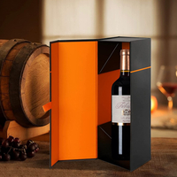 Custom Speciality Luxury Cardboard Magnetic Folding Sublimation Red Wine Packaging Boxes for Wine Bottle