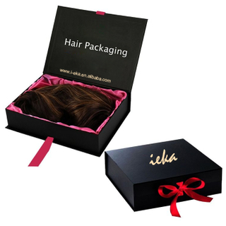 Custom Luxury Paper Cardboard Rigid Magnetic Folding Gift Box for Wedding Cosmetic Jewelry Wig Packaging Box