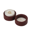 Unique Design Small Pu Leather Vintage Engagement Round Wedding Ring Earring Jewelry Gift Packaging Box Wholesale