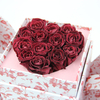 New Arrival Square Paper Double Open Surprise Preserved Rose Flower Gift Packaging Box for Valentine's Day