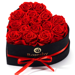 Custom Mother's Day Gift Forever Flower Heart Shape Luxury Preserved Roses Gift Eternal Rose Gift Box for Valentines Day