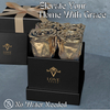 Gift Box Eternal Immortal Roses Flower Head Long Lasting Everlasting Rose Preserved Real Touch Roses In Square Bucket Box