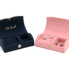 Small Portable Travel Jewelry Organizer Cases Velvet Jewelry Box For Rings Earrings Necklace Flip Lid Travel Jewelry Storage Box