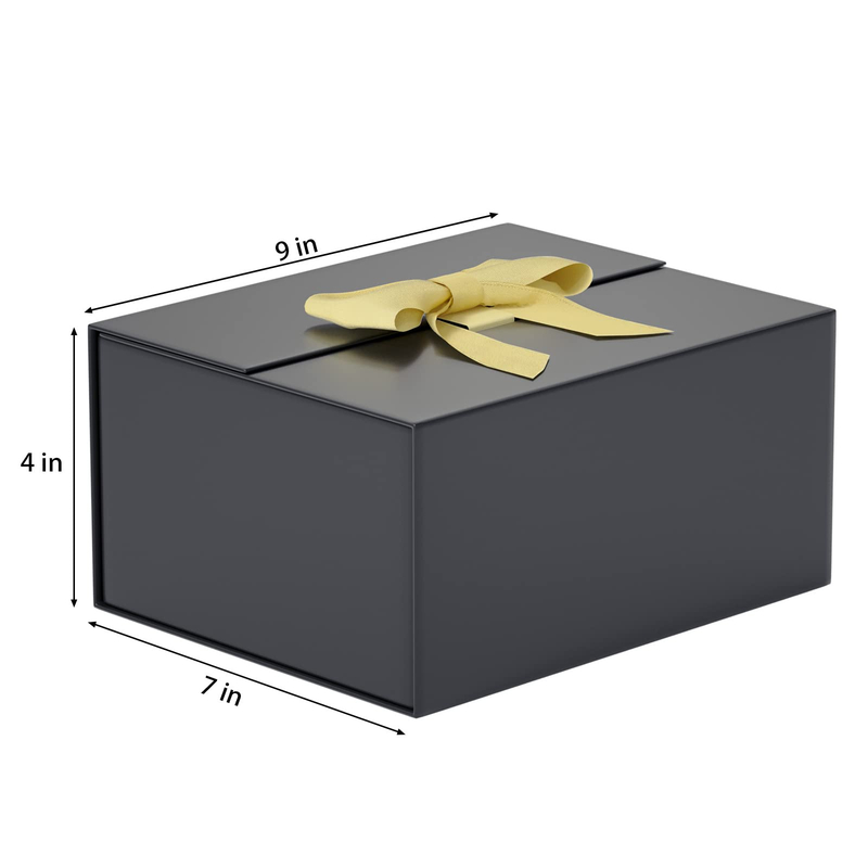 Luxury Custom Magnetic Closure Foldable Paper Shoe Clothing Gift Packaging Box With Ribbon Bow