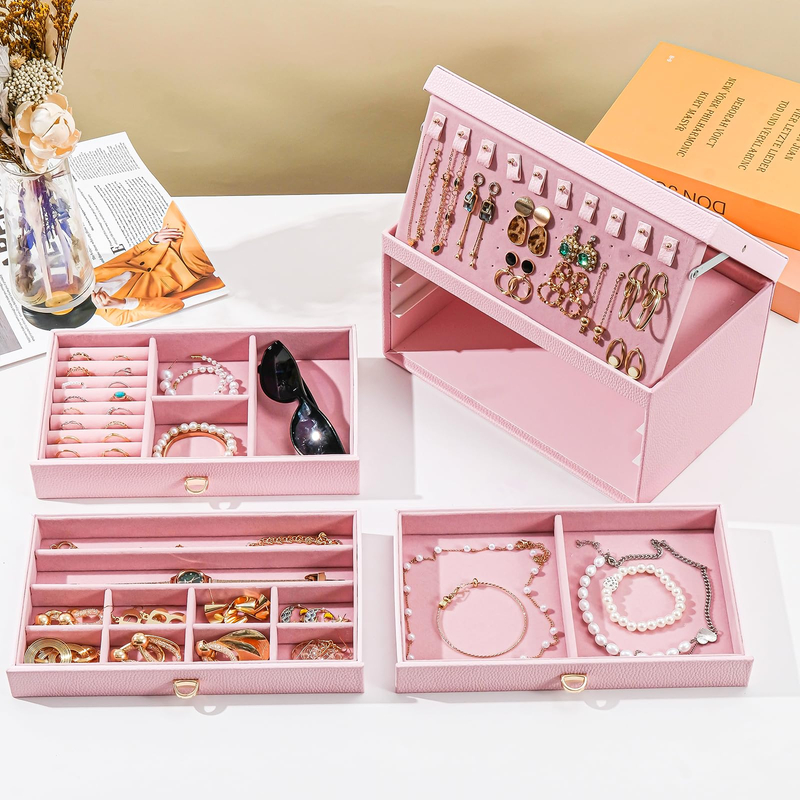 New Senior European Princess Large Capacity Jewelry Storage Case Multi Layer Drawer Jewelry Organizer Box
