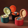 Accept Customization Ultra Fiber Leather Cylindrical Shape Portable Single Watch Storage Packing Box