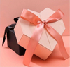  Pink Gift Box with Cover Ribbon for Valentine's Day Wedding Cardboard Christmas Cosmetics Package Skincare Lipstick Paper Box 