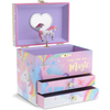 Children Ballerina And Rainbow Musical Jewelry Box with 2 Pullout Drawers Swan Lake Tune