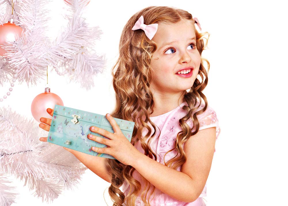 Unicorn Music Box Jewellery Box Packaging for Girls & Boys Gift Ballerina Wooden Musical Jewelry Box Kid Toys Hand Cranked