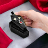 New Arrival Coffin Shaped Velvet Ring Box Custom Logo Black Ring Jewelry Storage Packaging Boxes