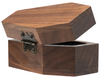 Walnut Wood Coffin Shaped Ring Box Case Holder for Gothic Halloween Wedding Ceremony Gothic Jewelry Organizer Decoration