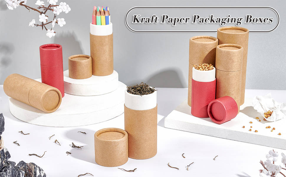Kraft Paperboard Tubes Round Kraft Paper Containers 