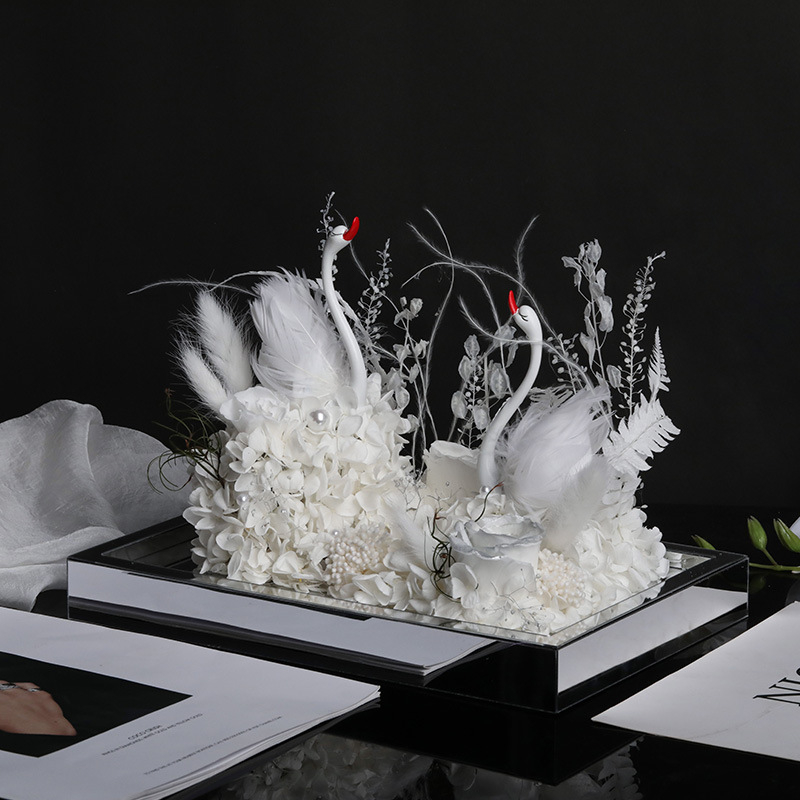 Eternal Flower Acrylic Swan Wedding Love Gift Spot Wholesale OEM Distribution To Join