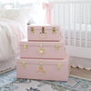 Mini Luxury Baby Socks Shoes Storage Travel Suitcases Set Travel Wooden Toy Clothing Keepsake Embroidery Storage Gift Box