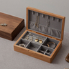 High Quality Walnut Wood Travel Jewelry Organizer Storage Box for Ring Earrings Necklace Bracelet