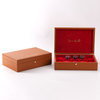Luxury Pu Leather Surface Wooden Watch Storage Box Organizer Watch Holder Watch Band Strap Display Storage Box