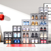 Foldable Shoes Sneaker Display Crate Organizer Container Storage Case Acrylic Clear Drop Front Plastic Shoe Box