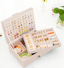 Two Layers Jewelry Storage Necklace Box Large Gift Magnetic Jewelry Box PU Leather Treasure Jewelry Box